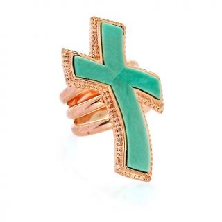 226 157 mine finds by jay king variscite copper cross ring rating 2 $