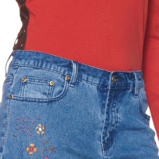 dg2 embroidered floral denim boot cut jeans d 00010101000000~157518