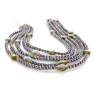 CL by Design Go Gorgeous Labradorite and Cultured Freshwater Pearl