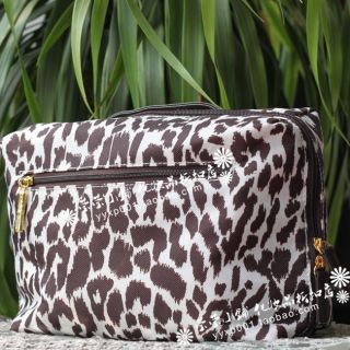 Estee Lauder Leopard Print Makeup Bag Cosmetics Pouch Train Case HUGE