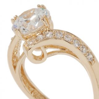 32ct Absolute™ 8mm Round and Pavé Scrolled Bypass Ring