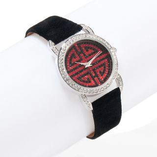 155 883 absolute victoria wieck black and red longevity strap watch