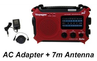   Voyager KA500RED Hand Crank Emergency Radio Complete Kit Red Radio