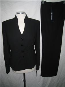 Evan Picone Pant Suit NWT Size18 Black Fully Lined $200