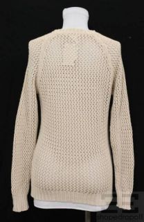 Etoile Isabel Marant Beige Open Knit Cotton Sweater Size 0