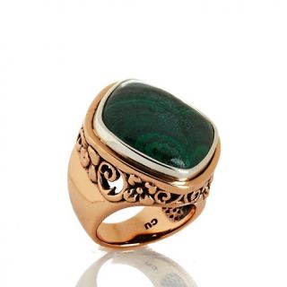 Jewelry Rings Gemstone Studio Barse Malachite Copper and Sterling