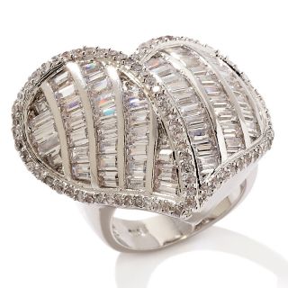 173 914 justine simmons jewelry 11 70ct cz silvertone pave heart ring