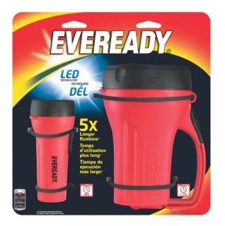 Eveready Flash Light LED Lantern Combo Pack Red Black