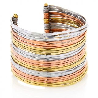 182 716 bajalia bajalia amira tricolor thick metal wire cuff bracelet