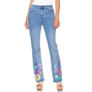 170 036 diane gilman dg2 floral butterfly embroidered boot cut jeans