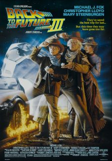 Back to The Future III Movie Poster 2 Sided Original Final 27x40