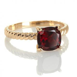 194 172 technibond cushion cut gemstone solitaire ribbed stack ring