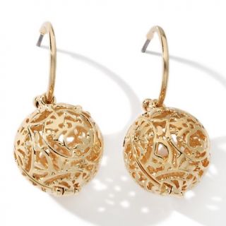 179 644 lisa hoffman beauty goldtone drop earrings with tunisian
