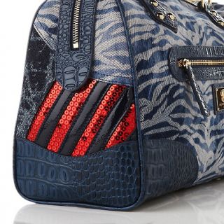 Sharif Celebrate USA Denim and Leather Doctors Satchel