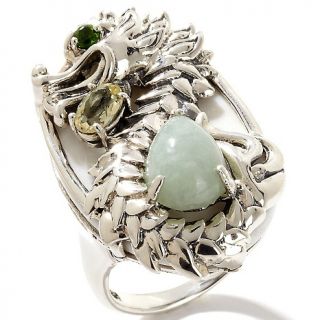 178 758 jade of yesteryear green jade and gemstone sterling silver
