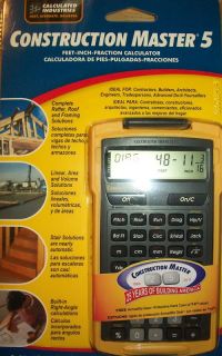 Construction Master 5 Feet inch Fraction Calculator