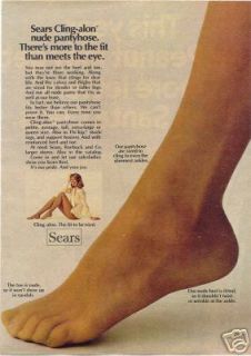  Cling Alon Pantyhose Ad Nylon Stockings Foot