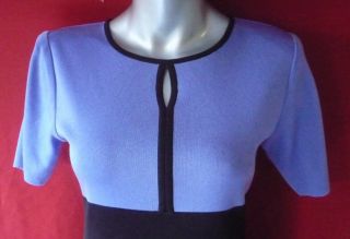 Exclusively MISOOK Black Purple Short Sleeve Knit Dress XS x s Petite