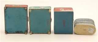  Lot of 4 Antique Chinese Cloisonne Enamel Lidded Trinket Boxes