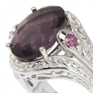 Victoria Wieck 5.52ct Purple Fluorite and Rhodolite Ring at