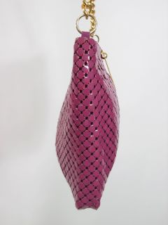 you are bidding on a felix ray magenta metal mesh tote bag handbag