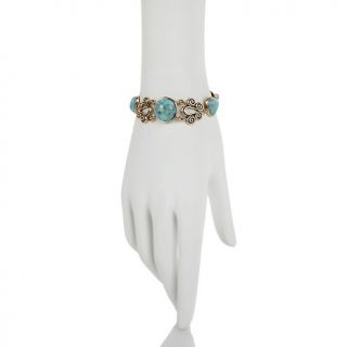 Jewelry Bracelets Tennis Studio Barse Turquoise Bronze 7 1/2