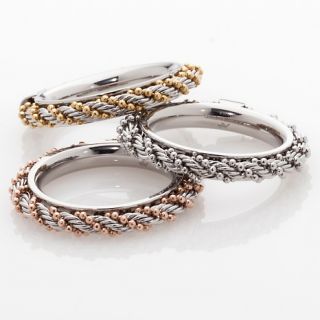 204 676 michael anthony jewelry set of 3 rope stack band rings rating