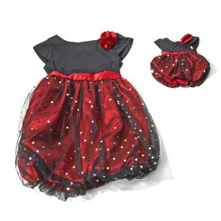 195 107 dollie me sparkling short sleeve dress with doll outfit note