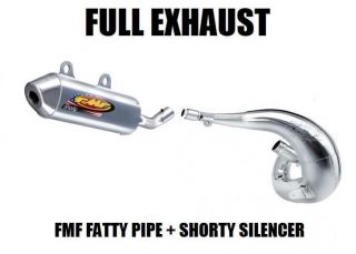 Full FMF Fatty Pipe Exhaust and Shorty Silencer 00 01 Yamaha YZ125 YZ