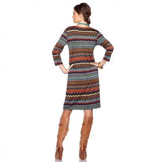 Tiana B. Show Off Color Printed Boat Neck Dress