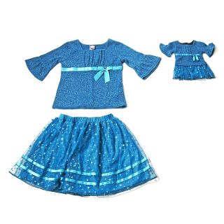 195 118 dollie me sparkle top and skirt set with doll outfit rating 1