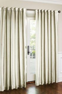 HLC.ME   2 PCS. of Faux Silk White Curtains Window Treatment Panels