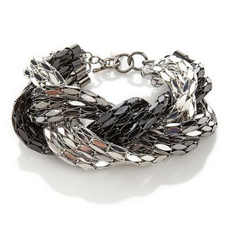 207 947 twiggy london 2 tone braided toggle bracelet rating 2 $ 29 90