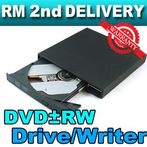 External 2 0 USB Slim CD DVD±RW ROM Burner Dual Layer Drive Writer