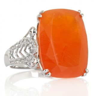 188 192 opulent opaques orange chalcedony and white topaz sterling