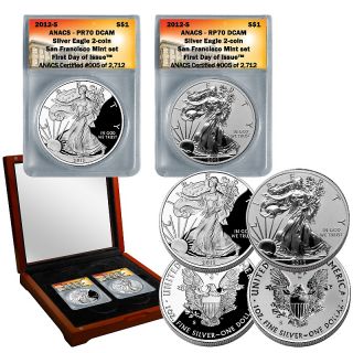 215 549 coin collector 2012 pr70 and rp70 anacs fdoi le 2712 silver