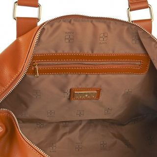 IMAN Platinum Genuine Leather Crisscross Statement Bag at