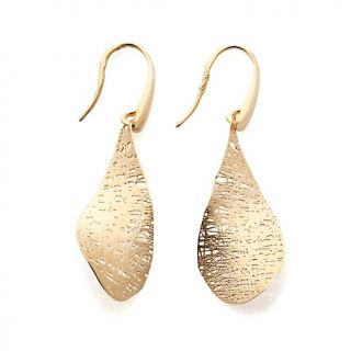 215 757 14k gold twisted leaf motif dangle wire earrings rating be the