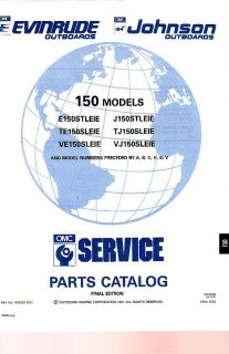 1991 Evinrude Johnson 150 HP Outboard Motor Parts Catalog