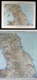 1896 Andrees Map N England Scotland Isle of Man Britain