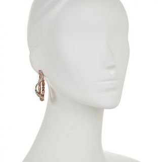 TELIO by Doris Panos Heavenly Crystal J Hoop Earrings