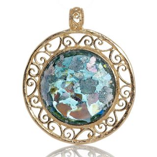 196 262 noa zuman jewelry designs blue roman glass round swirl pendant