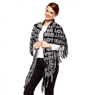 Lyric Culture One Love One Heart Scarf with Fringe