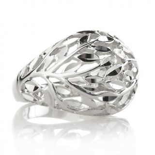 205 009 michael anthony jewelry diamond cut leaf sterling silver dome