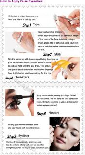 10 Pairs eyelashes (100% Brand new) black eyelashes as shown in the