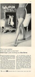 1960 Panti Legs Enka Nylon Stockings Glen Raven Print Ad