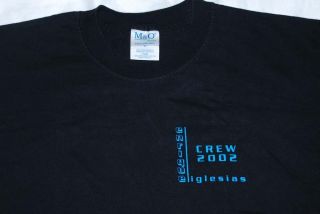 Enrique Iglesias CREW shirt 2002 rare BLK XL NEW
