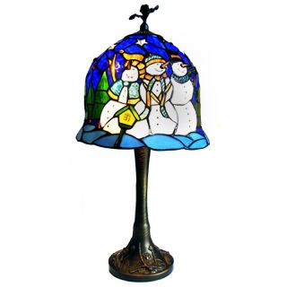 228 043 river of goods snowman stained glass table lamp rating be the