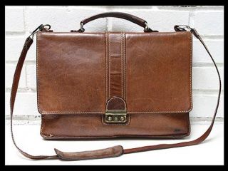 cool vintage leather briefcase by ferran cerdans made in spain
