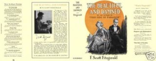 Scott Fitzgerald The Beautiful and Damned Fac Jacket
